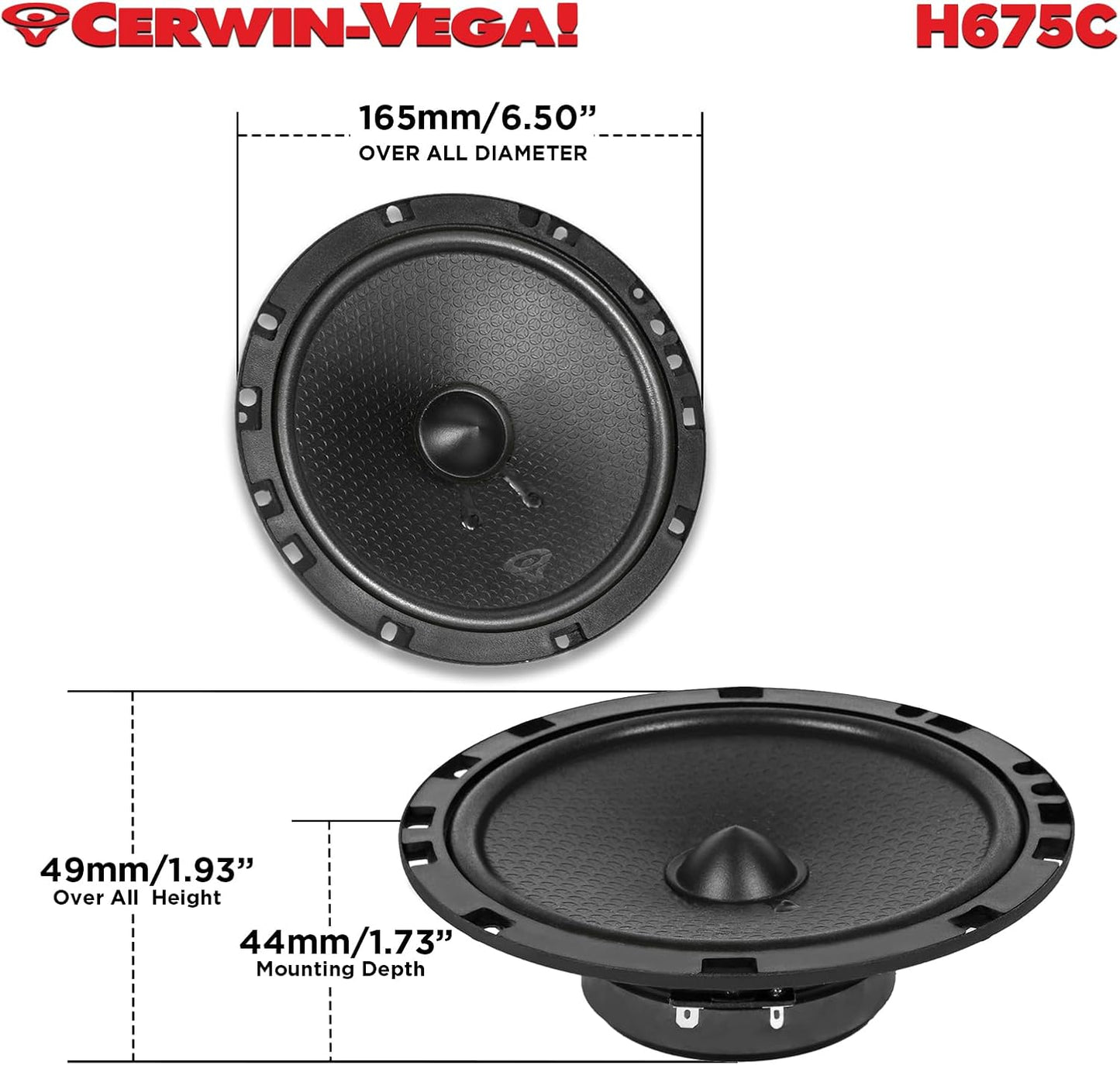 CERWIN-VEGA! HED 2025 Edition – 6.75” 2-Way Coaxial Full Range Speaker System - H675C