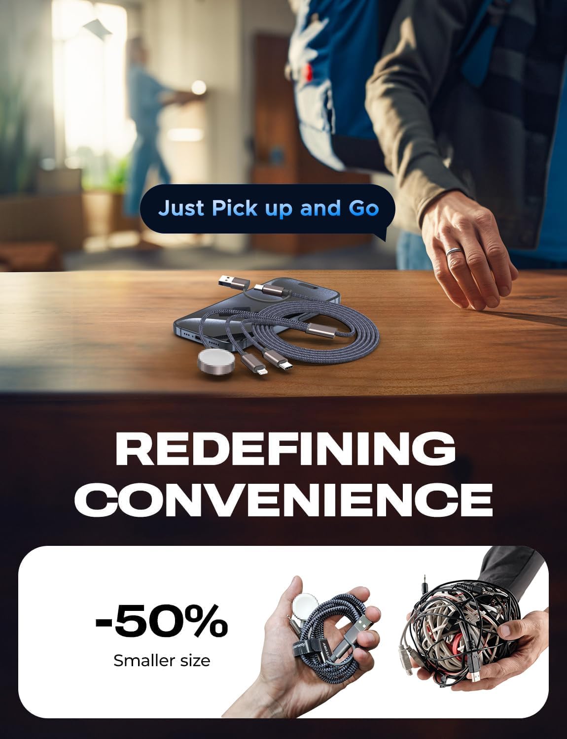 Multi Charging Cable for Apple Watch Charger iPhone Charger PD20W USB C/A Block Fast Charging Compatible with iWatch Ultra/SE/10/9/8/7/6/5/4/3/2/1 & iPhone 16/15/14/13/12/Galaxy S23-4FT