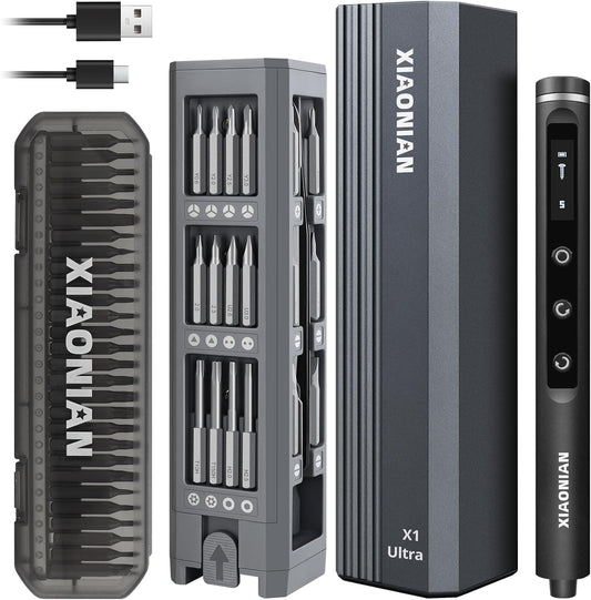 3.7V Precision Electric Screwdriver Set,76 IN 1 Magnetic Storage Mini Electric Screwdriver Cordless Set with LED Display,5 Torque Settings Repair Tool Kit for Electronics Phone Camera Laptop Watch