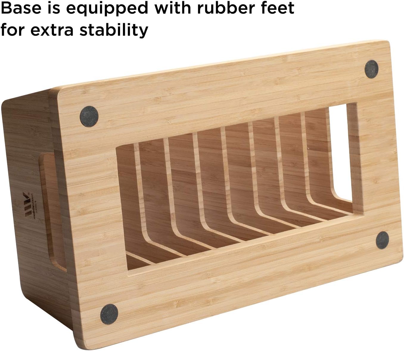 MobileVision Bamboo Device Organizer for Smartphones, Tablets and Laptops, 10 Slots