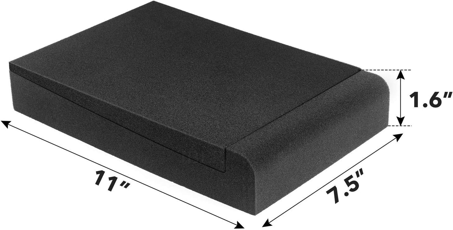 JBER 2 Pack Acoustic Isolation Pads, Studio Monitor Speaker Isolation Foam Pads, High Density Acoustic Foam Suitable for 5" Inch Speakers for Sound Improvement Prevent Vibrations