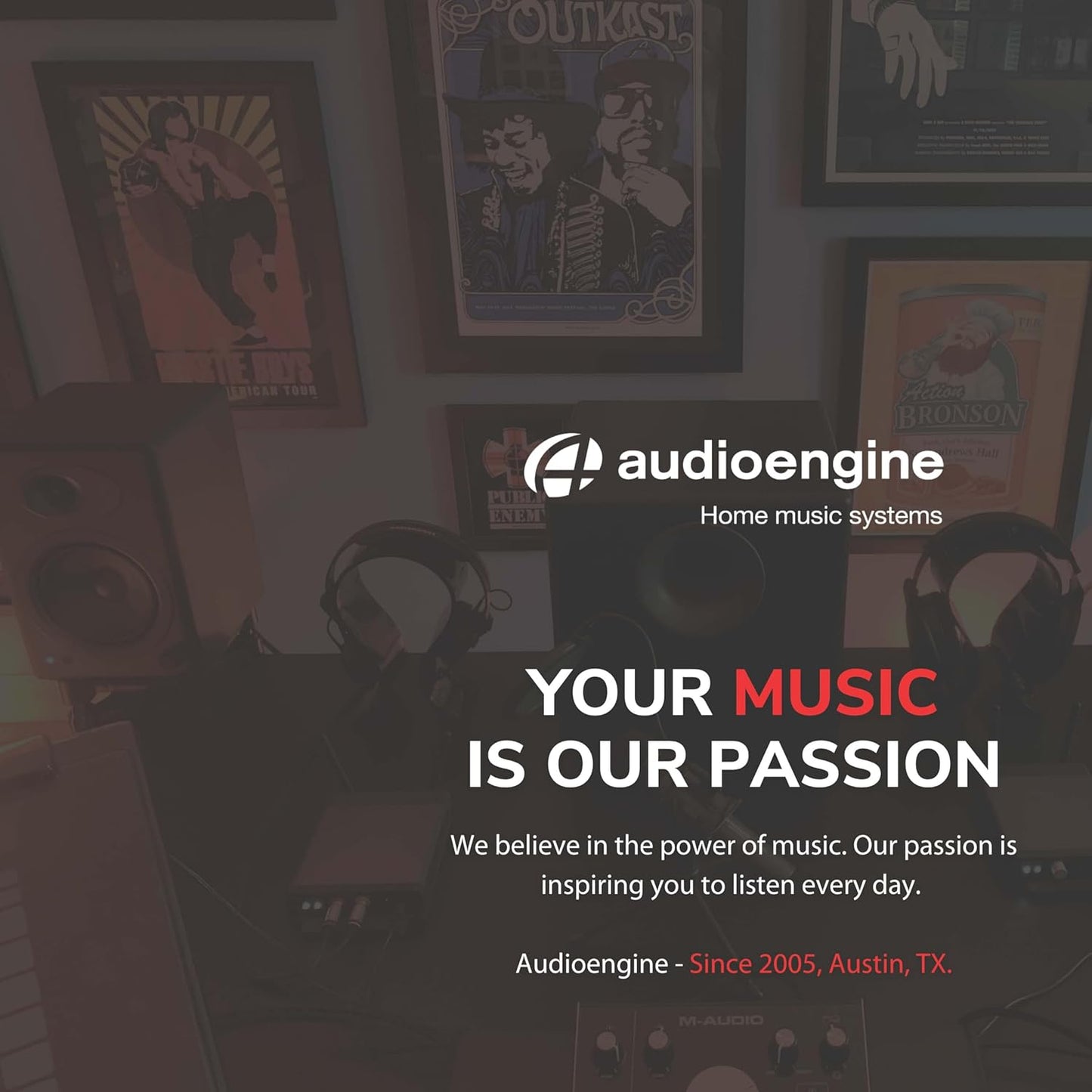 Audioengine S8 Powered Subwoofer Speaker - 250W 8-inch Home Woofer with Built-in Amplifier and Dual Audio Inputs for Home Audio