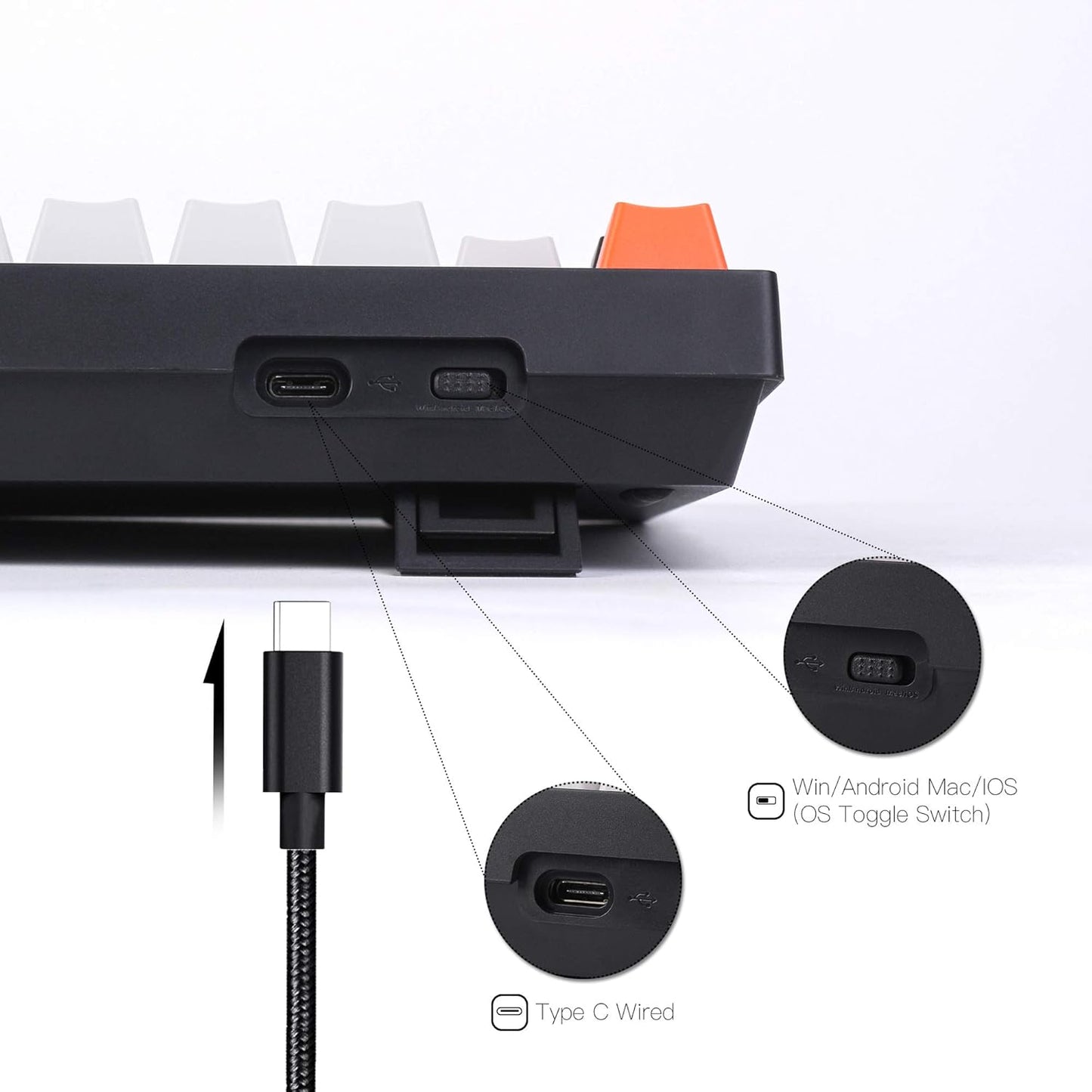 Keychron C2 Full Size 104 Keys USB Type-C Wired Mechanical Gaming Keyboard for Mac Layout, Gateron G Pro Brown Switch/RGB Backlight/Double-Shot ABS keycaps Computer Keyboard for Windows Laptop PC