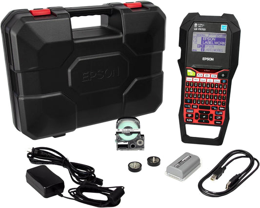 LABELWORKS Epson LW-PX700PCD Industrial Label Maker Kit - Complete Kit with Accessories, Compatible with Large Variety of Tape Types, Portable Handheld Label Printer