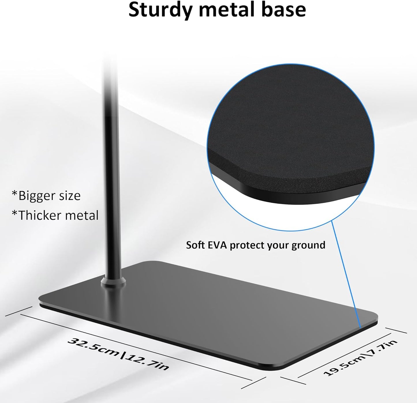 Floor Stand for Kindle Reading in Bed with Remote Page Turner, Hands Free Tablet Arm Holder for Kindle Accessory, Compatible with iPhone Paperwhite eReader Tablet 4.5-12.9 inch (kt-sd2)