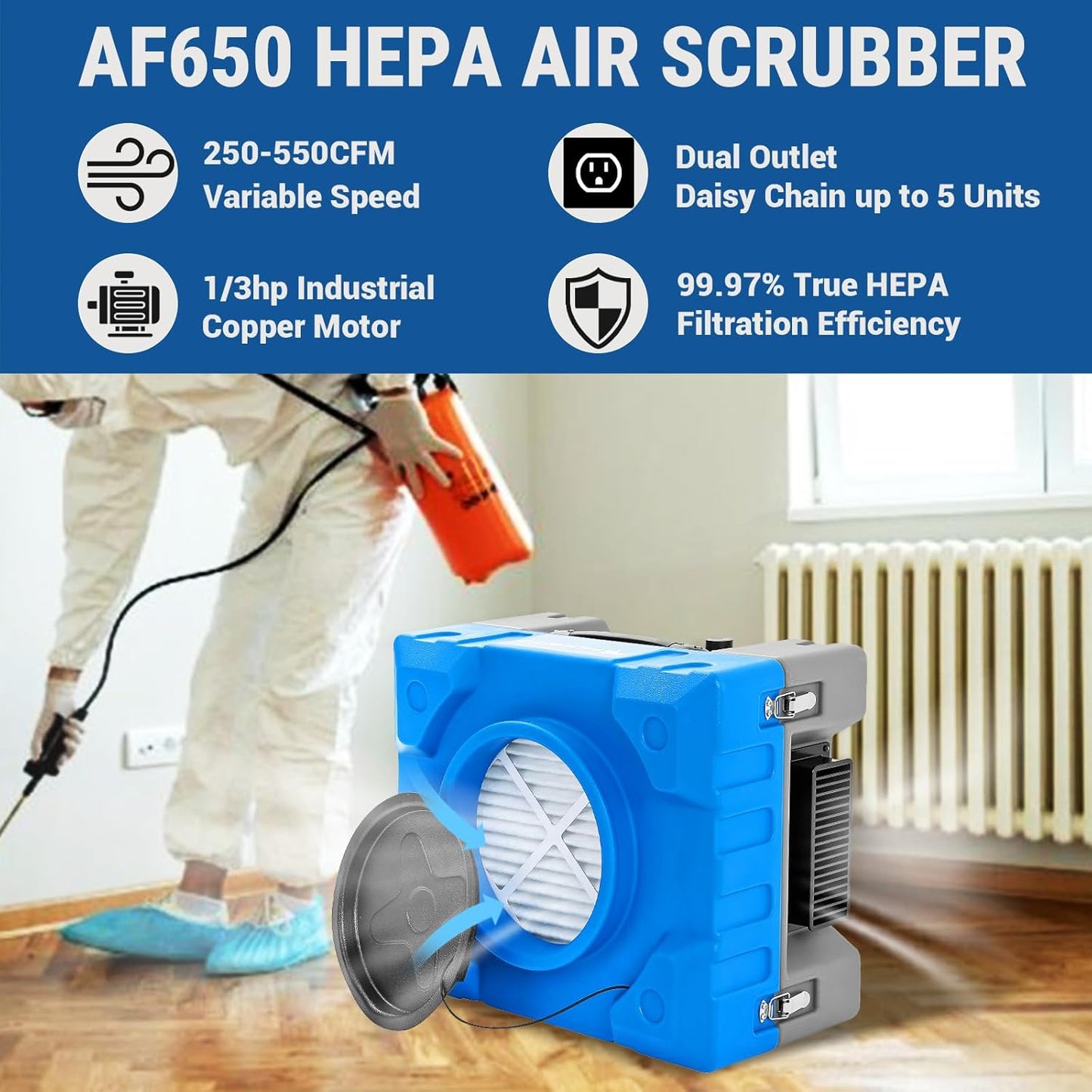 MOUNTO Water Damage Restoration Combo Package Deals (20xAir Mover, 4x Air Scrubber, 4x LGR Dehumidifiers)