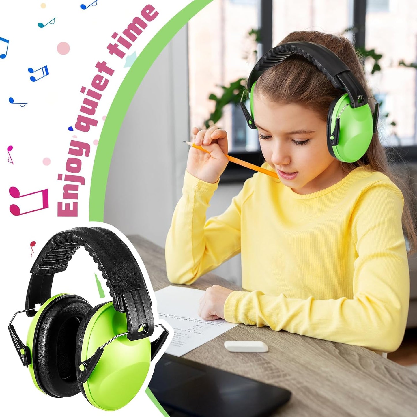 Amylove 12 Pcs Kids Ear Protection Noise Cancelling Headphones Ear Muffs Bulk 27db Adult Noise Reduction Hearing Earmuff(Universal Fit (kids & Adults),Cute Style,Classic Color)