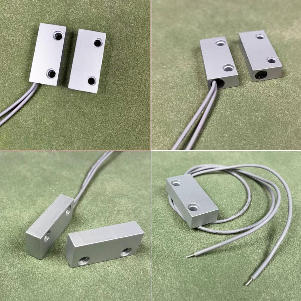 Home Security Wired Rolling Door Contact 0~100V/0.5Amp Magnetic Reed Switch MC-51 Alarm Sensor Magnetic Switch with 2 Wires for N.C. Applications