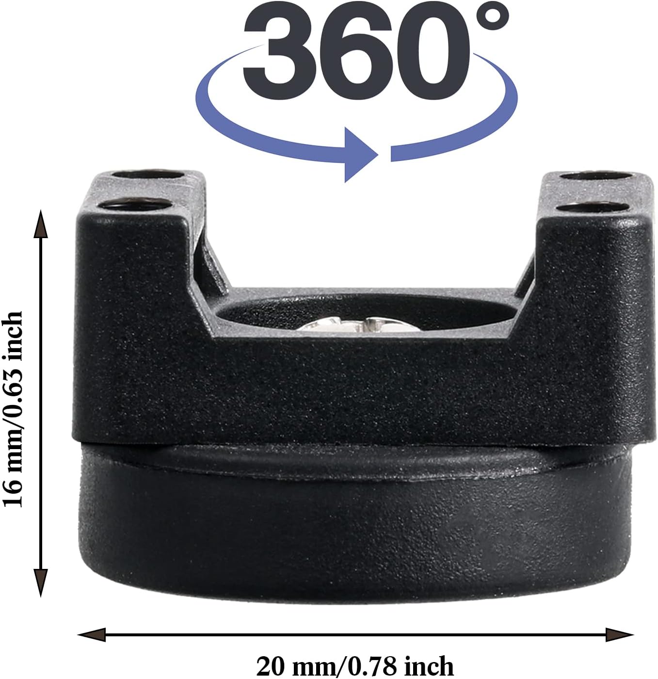 Yookeer 12 Pcs Magnetic Zip Tie Mount Base Black Magnetic Cable Clips Wire Holder Multipurpose Cable Ties Management Base Electrical Supplies for Wire (22 mm)