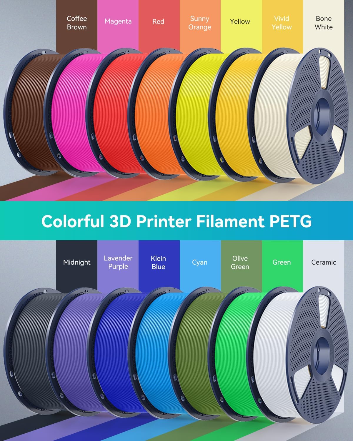 SUNLU 3D Printer Filament PETG Filament 1.75mm, Less Stringing Good Layer Adhesion High Toughness, PETG Filament 1.75 ±0.02mm, 1kg Spool(2.2lbs), Transparent Purple