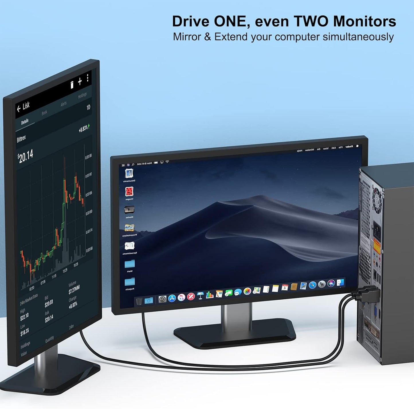 BENFEI 10 Pack HDMI to VGA 6 Feet Cable, Uni-Directional HDMI (Source) to VGA (Display) Cable (Male to Male) Compatible for Computer, Desktop, Laptop, PC, Monitor, Projector, HDTV, Raspberry Pi, Roku