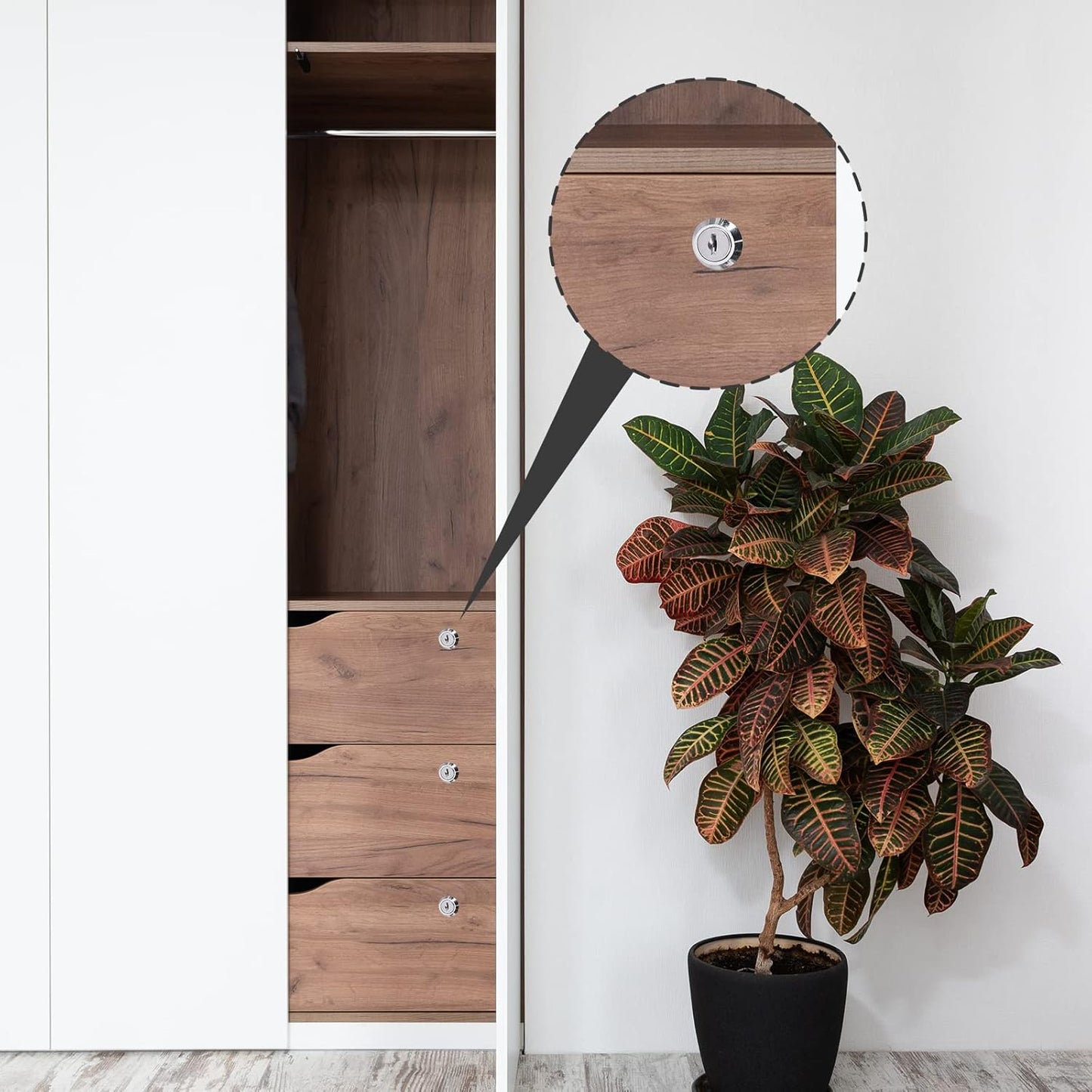 Uenhoy 6 Pack Cam Locks, Keyed Alike - 3/4" (20mm) Set for Drawers, Mailbox, Tool Box, RV, File Cabinet Locks with Keys