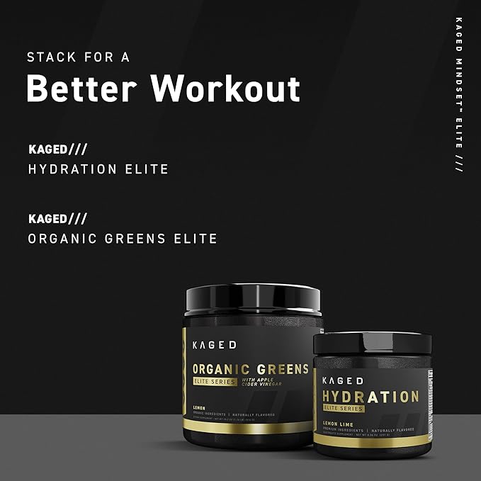 Kaged Nootropic Mindset Elite | Focus and Productivity Supplement | Stimulant Free | Supports Working Memory, Focus, and Mood* | Strawberry Lemonade - 30 Servings