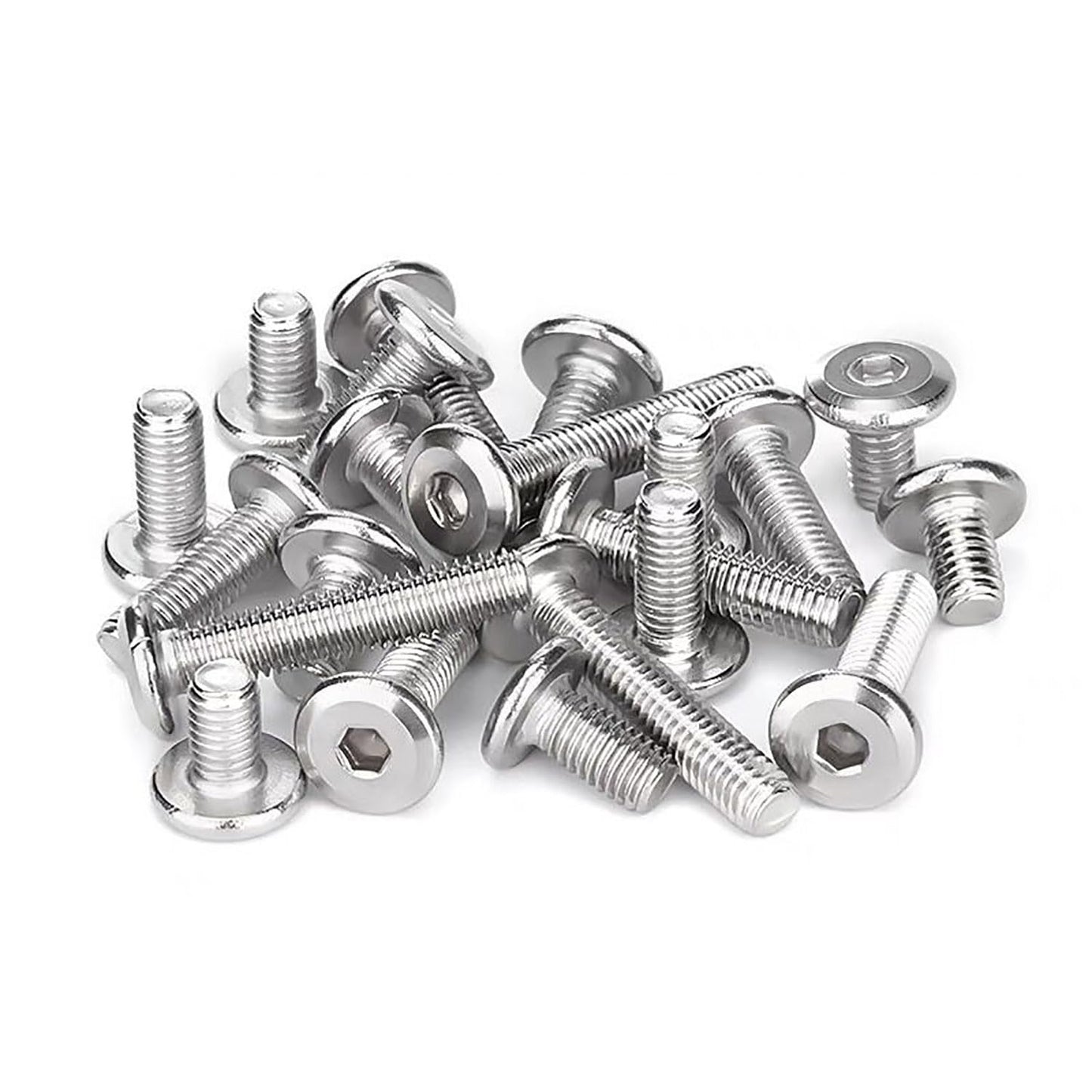 1/4-20 x 2-1/2" (10 Pack) Flat Head Hex Socket Cap Screws Bolts, 304 Stainless Steel 18-8, Hex Drive, Bright Finish, Fully Machine Thread