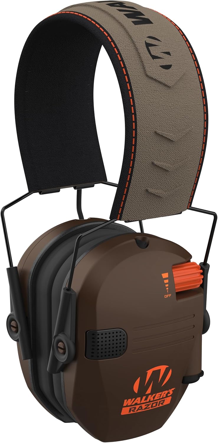 Walker's Razor Slim Ultra Low Profile Compact Design Adjustable Range Shooting Hunting Hearing Protection Electronic Earmuffs