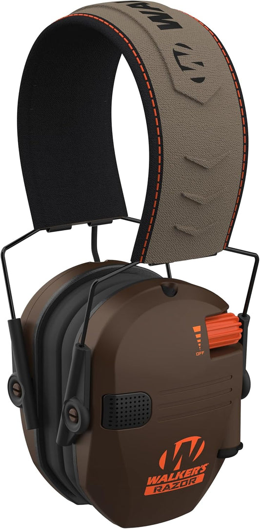 Walker's Razor Slim Ultra Low Profile Compact Design Adjustable Range Shooting Hunting Hearing Protection Electronic Earmuffs