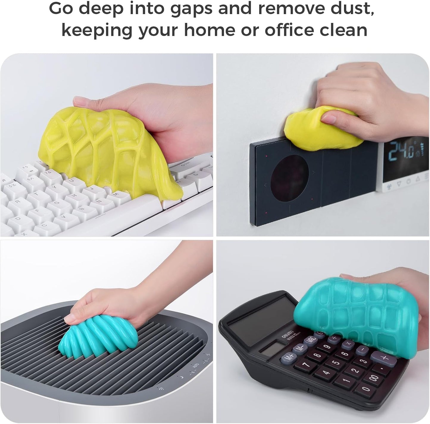 COLORCORAL Car Cleaning Gel 2Pack Car Clean Putty, Universal Car Interior Cleaner Slime, Perfect Keyboard Cleaning Kit Supplies, Auto Detailing Tools Accessories, Dust Remover Gifts for Men Women