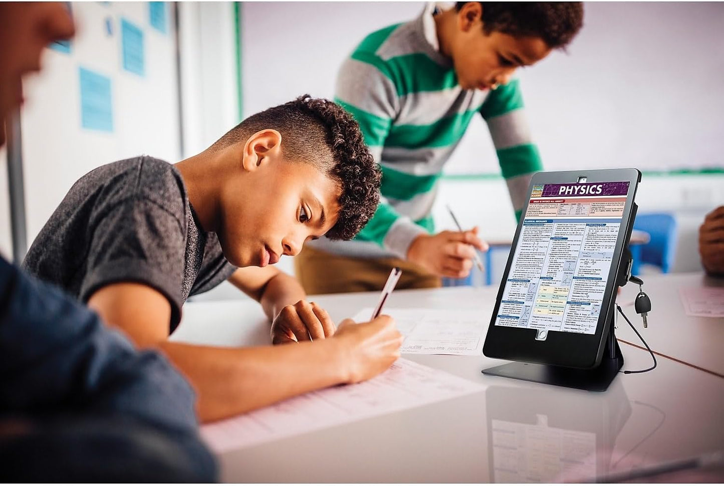 Desktop Anti-Theft Stand – CTA Kiosk Stand with Stylus, Tether, and Aluminum Enclosure for iPad 7th/ 8th/ 9th Gen 10.2,” iPad Air 3, & iPad Pro 10.7” and More (PAD-DASB) - Black