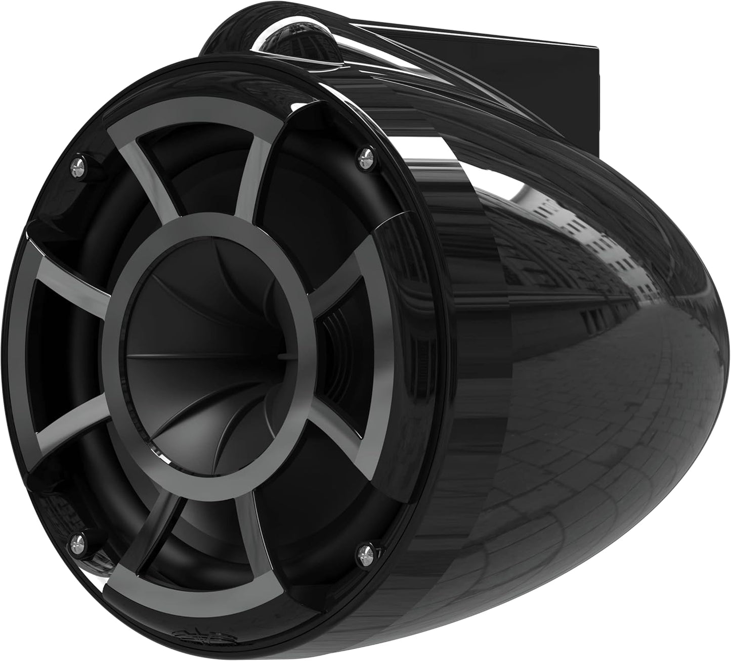 wet sounds Rev 8 Black V2 Revolution Series 8" Black Tower Speakers w/Swivel Clamp Mini