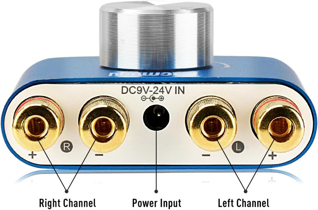 Facmogu F900S 160W Mini Bluetooth 5.0 Power Amplifier, 2 Channel 80Wx2 Stereo Hi-Fi Digital Amp, Portable Wireless Audio Receiver Sound Speaker Amplifer, AUX/USB/Bluetooth Input & 12V Power Supply
