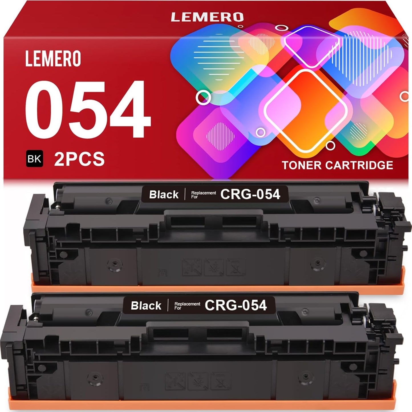 054 Black Toner Cartridge Compatible for Canon 054 054H CRG-054 Black Toner for Canon Color imageCLASS MF642Cdw MF644Cdw LBP622Cdw MF641Cdw Laser Printers (054 Black Toner, 2-Pack)