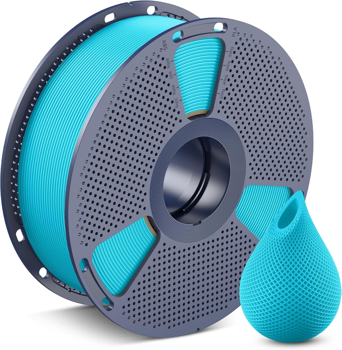 SUNLU 3D Printer Filament PETG Filament 1.75mm, Less Stringing Good Layer Adhesion High Toughness, PETG Filament 1.75 ±0.02mm, 1kg Spool(2.2lbs), Cyan