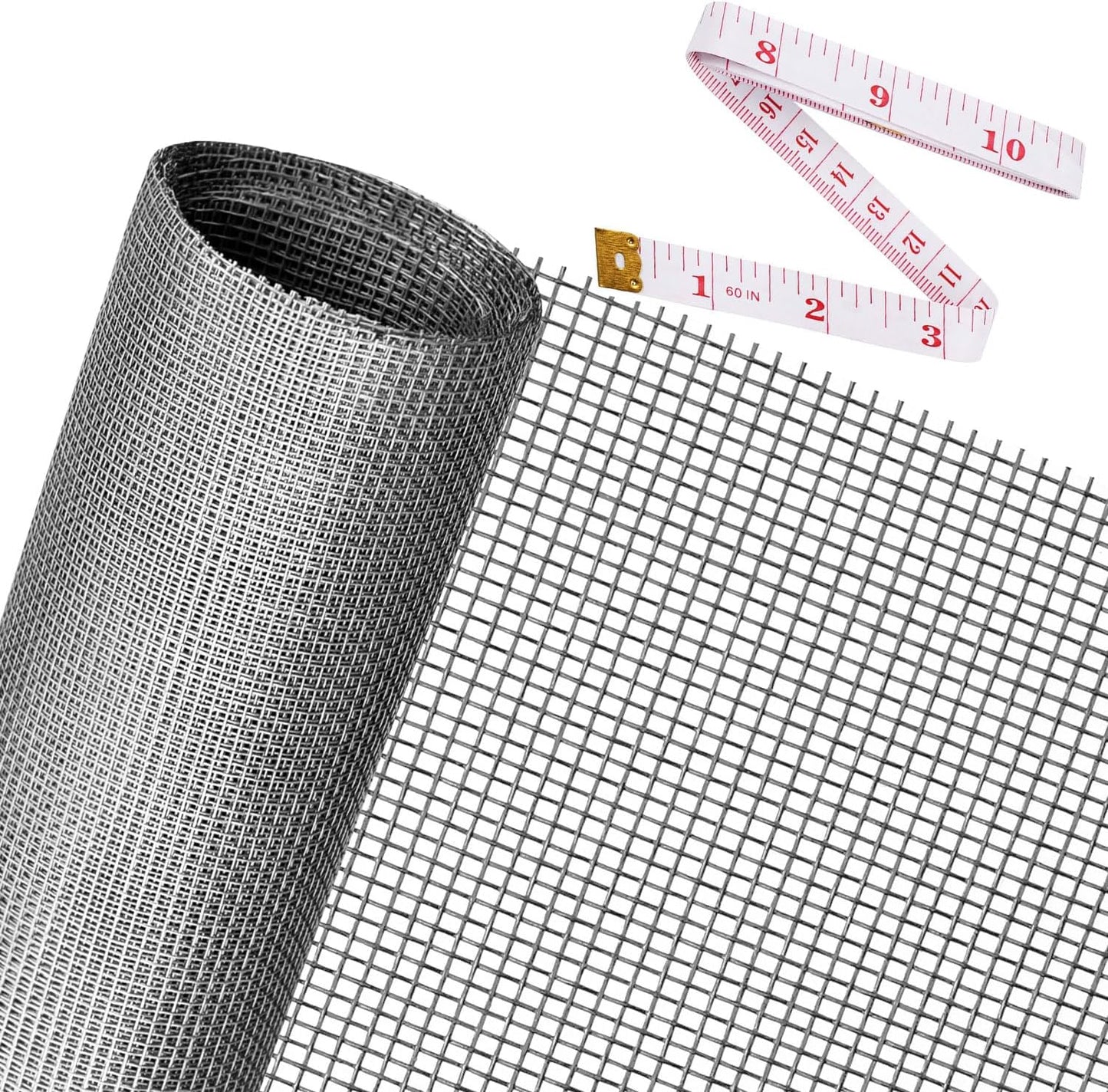 Replacement Window Screens, 59X106 Inch Durable Window Screen Mesh for Patio Porch Door Windows, DIY Adjustable Fiberglass Screen Repair Kit Sliding Net Roll Pet, Gray by Ouskr