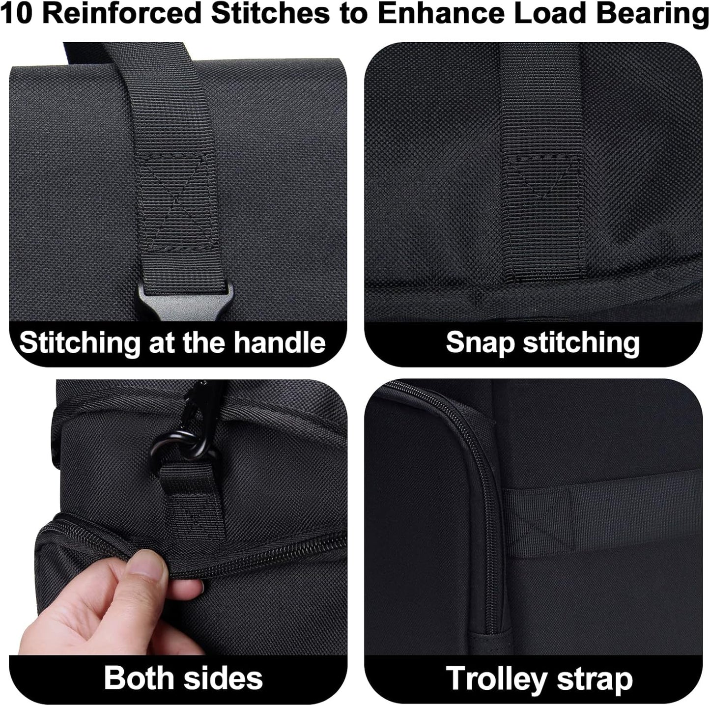 CADeN Camera Bag Case Shoulder Messenger Bag with Tripod Holder Compatible for Nikon, Canon, Sony, DSLR SLR Mirrorless Cameras Waterproof (Black, Large)