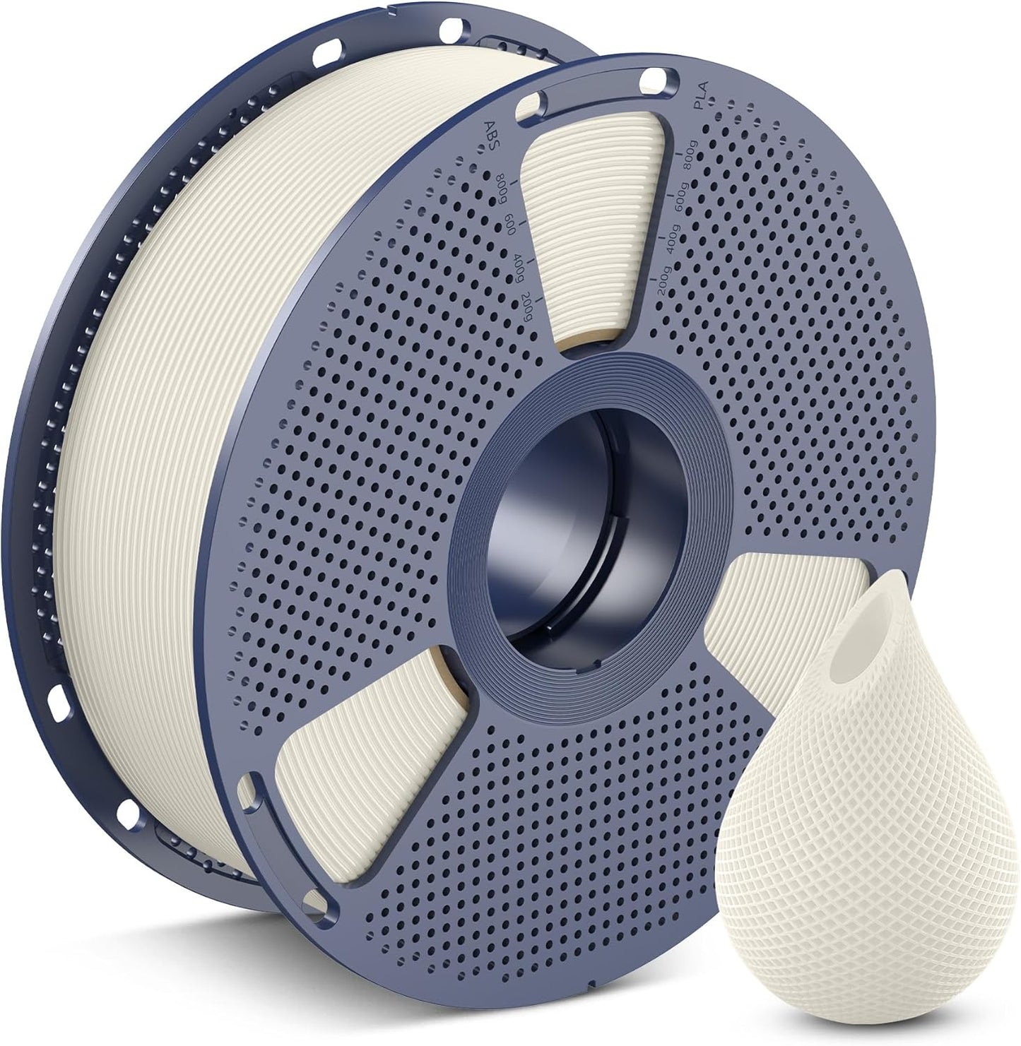 SUNLU 3D Printer Filament PETG Filament 1.75mm, Less Stringing Good Layer Adhesion High Toughness, PETG Filament 1.75 ±0.02mm, 1kg Spool(2.2lbs), Bone White