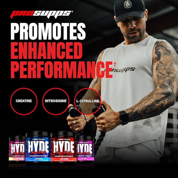 PROSUPPS Mr. Hyde Signature Pre Workout with Creatine, Beta Alanine, TeaCrine and Caffeine for Sustained Energy, Focus and Pumps - Pre-Workout Energy Drink for Men and Women (Pixie Dust, 30 Servings)