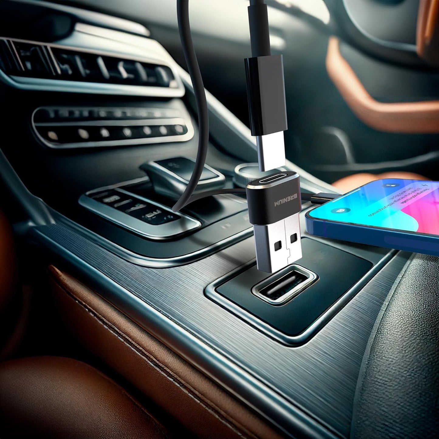 USB to USB C Adapter - iPhone 15, 16 Charging and Data Converter Type C Female to Type A Male, Compatible with Samsung Galaxy, iPad, Apple Watch