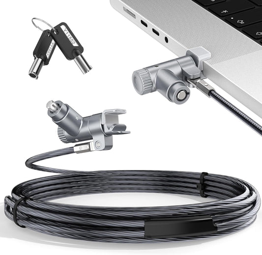 AboveTEK Laptop Locking Cable for MacBook Pro 14/16 (2021–2024), Anti-Theft Keyed Laptop Security Lock, 6.56ft Cut-Resistant Steel Computer Lock Cable, Rotatable & Portable Design
