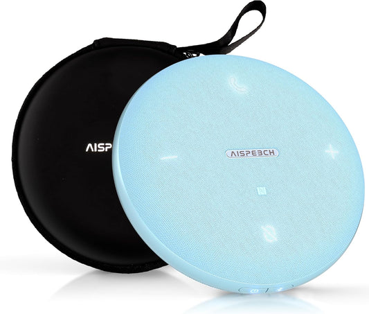 Bluetooth Conference Speakerphone M4 with AI Noise Reduction, AI Summaries, AI Transcription with 60-Language Support, 13FT 360° Voice Pickup,10-Hour Battery Life for Zoom and Teams, Blue