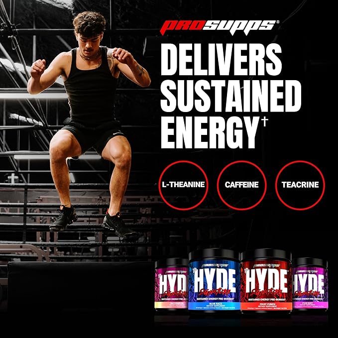 PROSUPPS Mr. Hyde Signature Pre Workout with Creatine, Beta Alanine, TeaCrine and Caffeine for Sustained Energy, Focus and Pumps - Pre-Workout Energy Drink for Men and Women (Pixie Dust, 30 Servings)