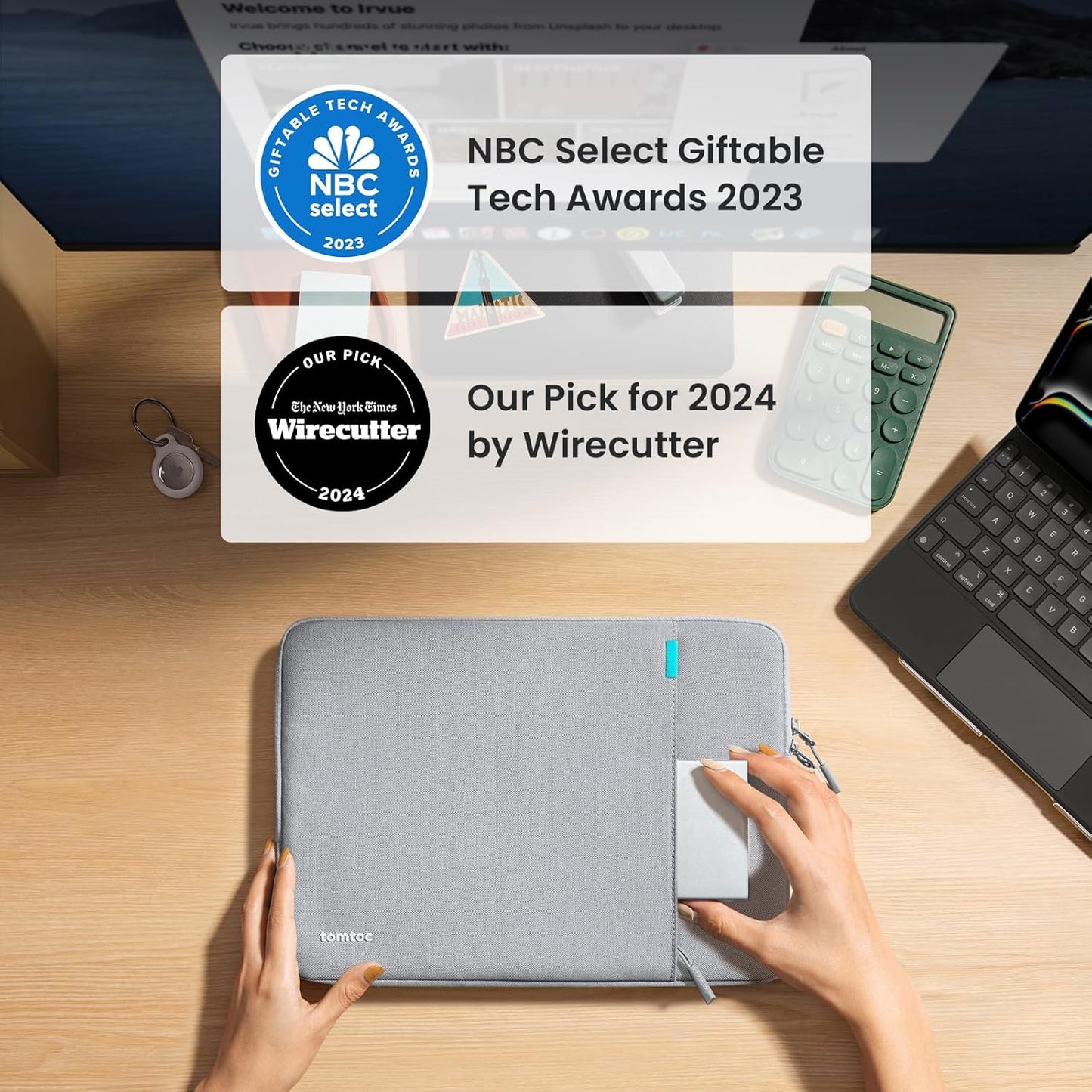 tomtoc 360 Protective Tablet Sleeve for iPad Pro 11-inch (M4/4th/3rd/2nd/1st Gen), iPad Air 11-inch (M3/M2) 2025 with Magic Keyboard/Smart Keyboard Folio, iPad (A16)11-in, Water-Resistant Tablet Case