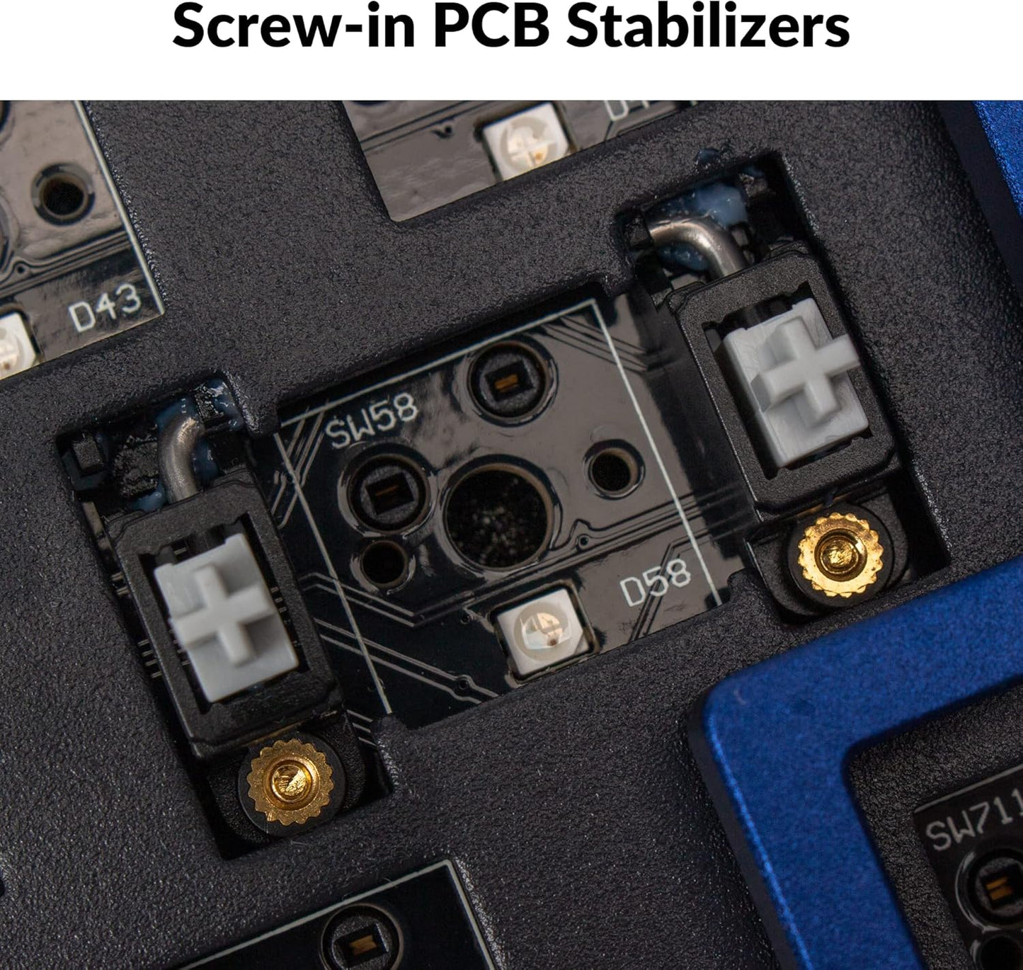 Keychron Q5 96% Layout Hot-Swappable Wired Custom Mechanical Keyboard Knob Barebone Version, QMK/VIA Programmable Macro, Full Aluminum, RGB Backlight, Double Gasket DIY Kit for Linux Mac Windows-Blue