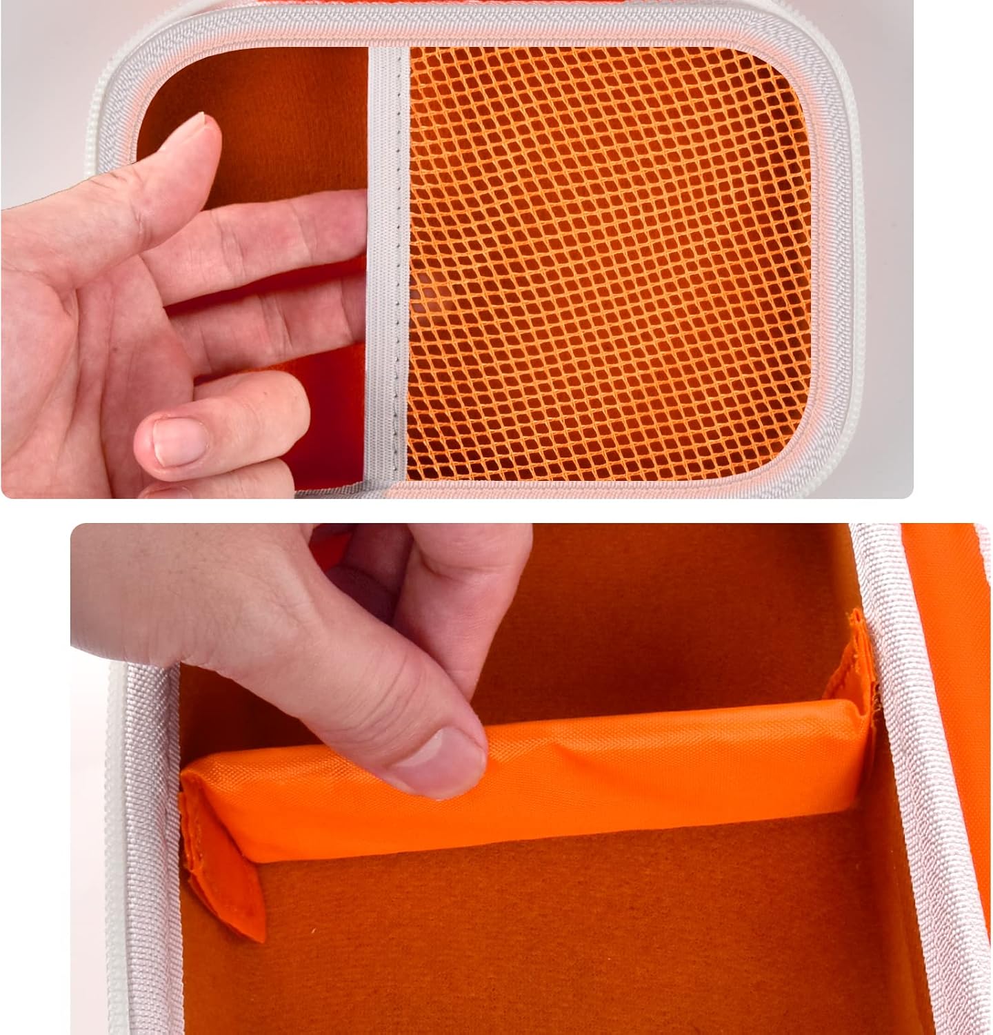 Case Compatible with Phomemo M110 Label Maker - Portable Mini Bluetooth Thermal Label Maker Carrying Storage Bag for Printer Labels, USB Cable and Accessories (Box Only) - Orange