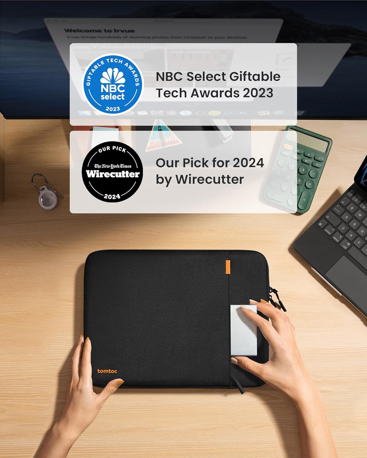 tomtoc 360 Protective Tablet Sleeve for iPad Pro 11-inch (M4/4th/3rd/2nd/1st Gen), iPad Air 11-inch (M3/M2) 2025 with Magic Keyboard/Smart Keyboard Folio, iPad (A16)11-in, Water-Resistant Tablet Case