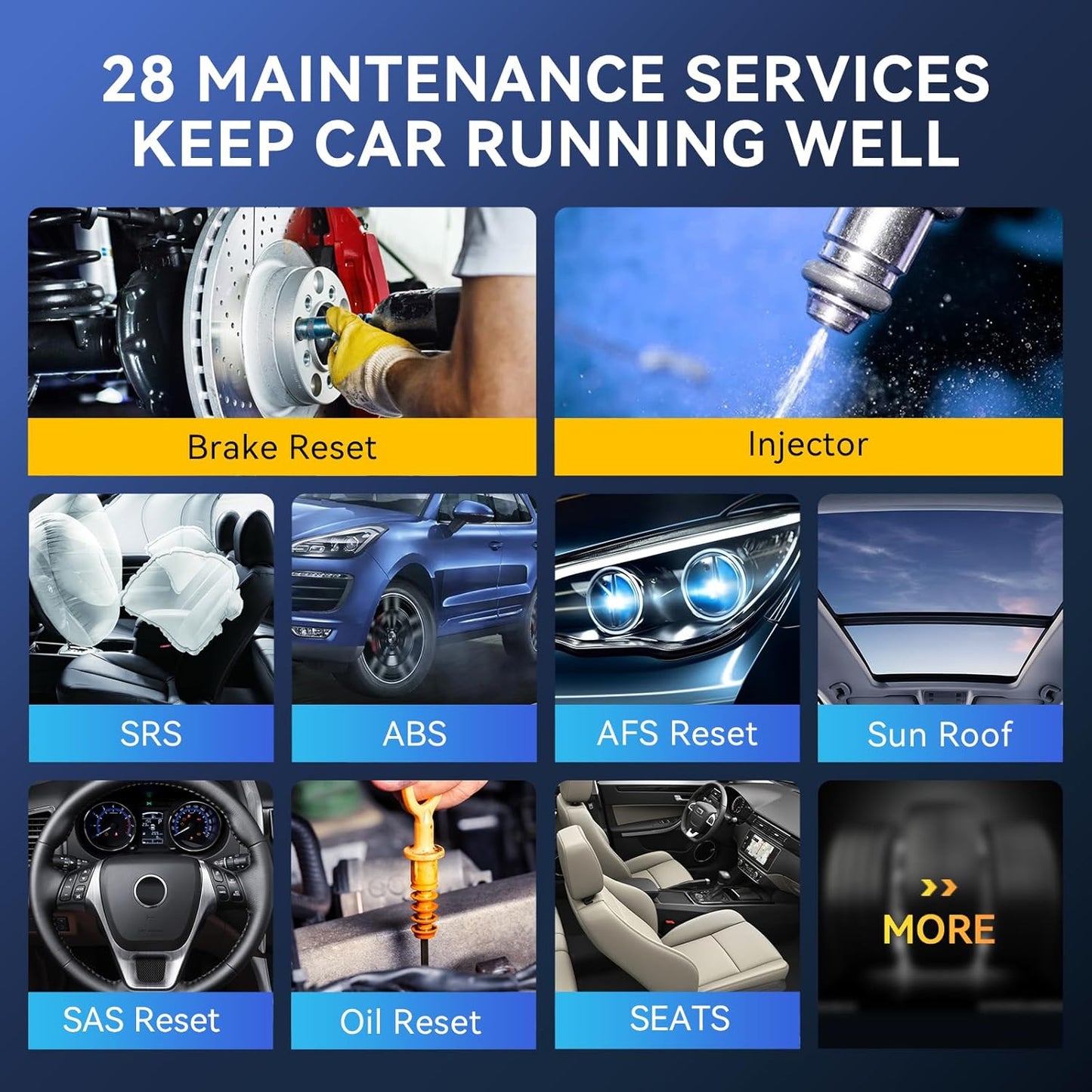 MUCAR OBD2 Scanner Diagnostic Tool, Bidirectional Scan Tool, All Systems 28+ Reset, Obd2 Scanner Bluetooth for Car with Active Test ECU Coding, FCA CAN-FD, Lifetime Free Update