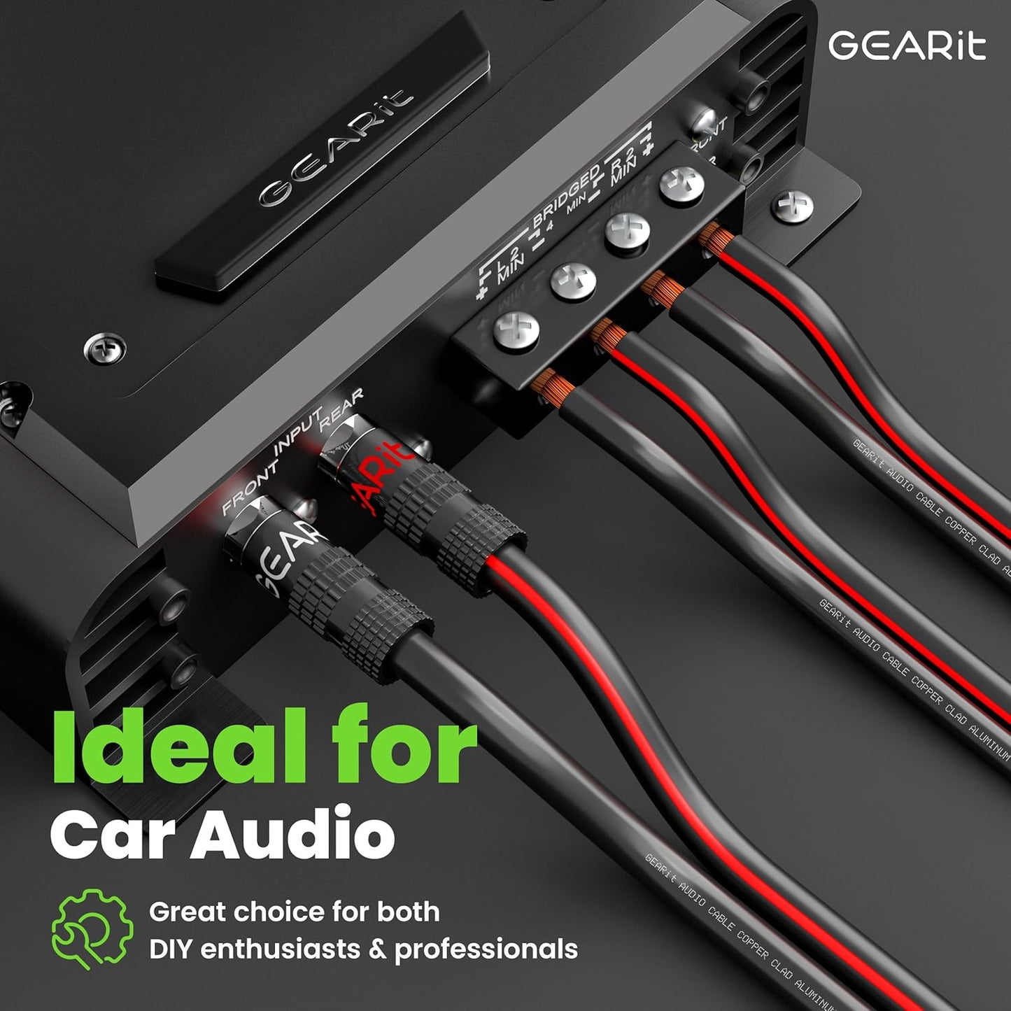 GEARit Speaker Wire 14 Gauge, Speaker Cable 100ft for Car Audio, Home Theater, CCA(Black)