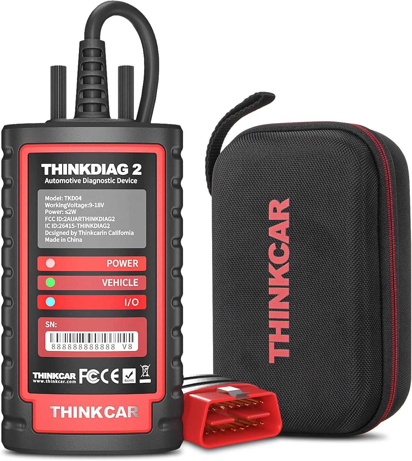 Thinkdiag2 All System Bidirectional Control OBD2 Diagnostic Scanner for iOS & Android, Bluetooth Scan Tool with CAN-FD Protocol, 15+ Reset Functions, ECU Coding, Active Test, AutoVIN, 1 Year Fr-ee