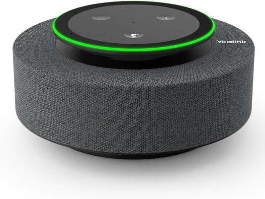 Yealink MSpeech USB Speakerphone with Teams Certificed 10 Microphone Arrays 19.6ft Pickup Radius 4W HD Full-Duplex Speaker with AEC for Medium-Sized Conference Room Microsoft AI Transcription