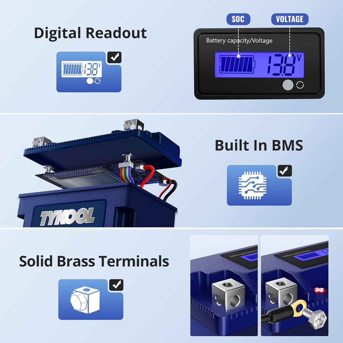 TYKOOL YTX9-BS-PRO,3X Cranking Amps,5X Life, Lithium LiFePO4 Motorcycle Battery,300 CCA,Powersports Battery,Fits for ATV,UTV,Scooter,Riding Lawn Mower,Honda eu3000is,400ex,Predator Generator