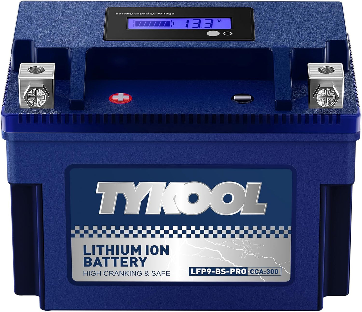 TYKOOL YTX9-BS-PRO,3X Cranking Amps,5X Life, Lithium LiFePO4 Motorcycle Battery,300 CCA,Powersports Battery,Fits for ATV,UTV,Scooter,Riding Lawn Mower,Honda eu3000is,400ex,Predator Generator