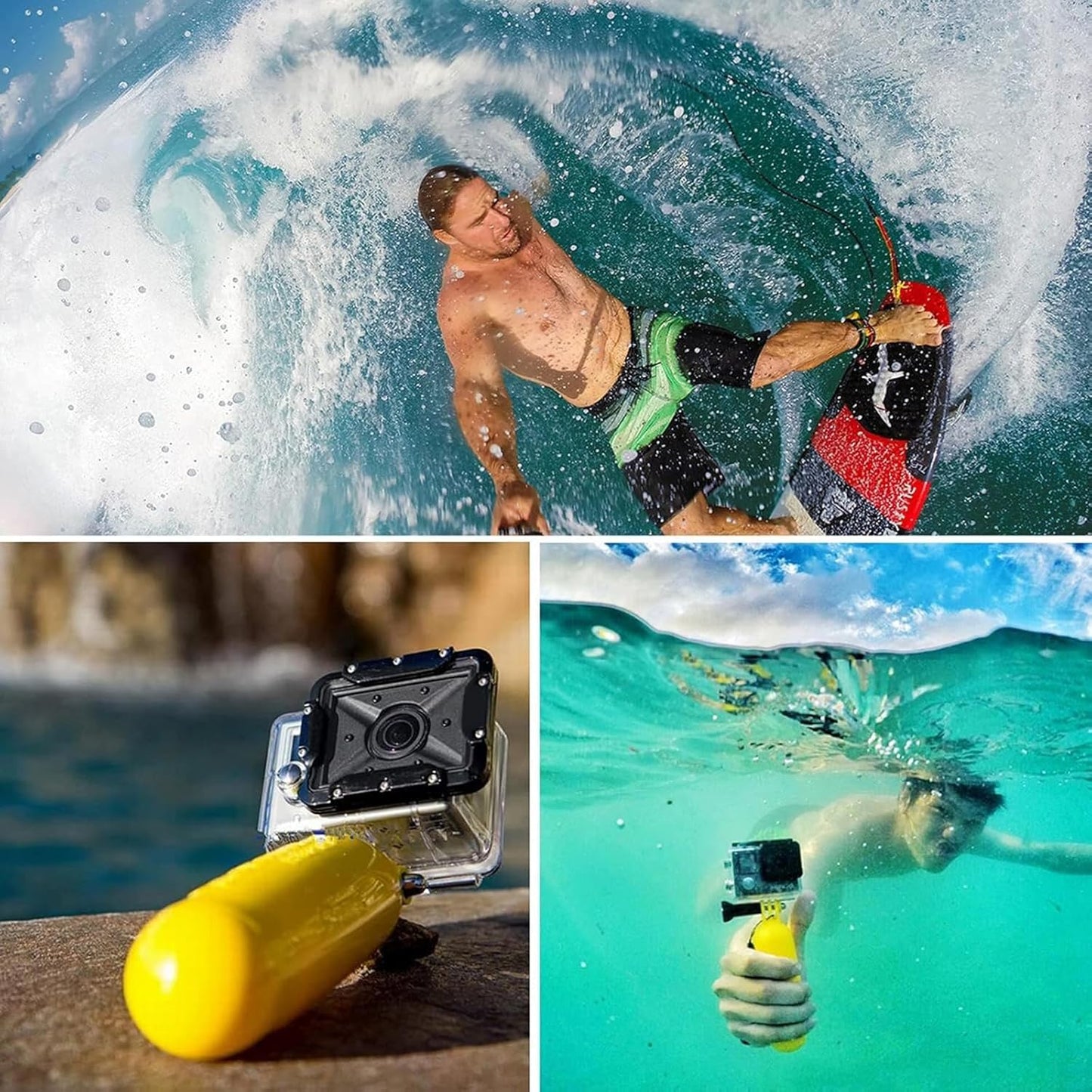 Waterproof Case for Go Pro Hero 13/Hero12 /Hero11 /Hero10 /Hero9 Black, Protective Underwater Diving Housing with Dive Kit Accessories for Hero13/12/11/10/9 Black Action Camera