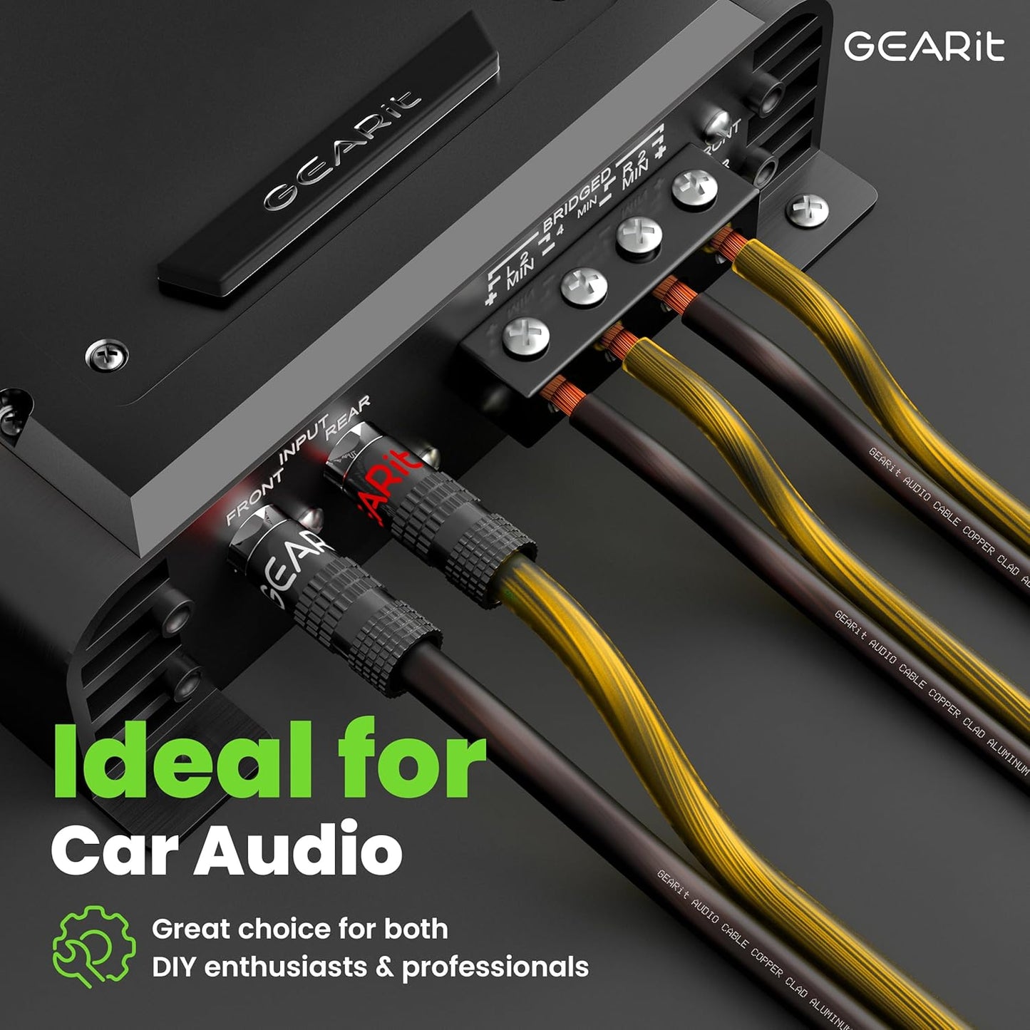 GEARit Speaker Wire 14 Gauge, Speaker Cable 100ft for Car Audio, Home Theater, CCA(Black Yellow)