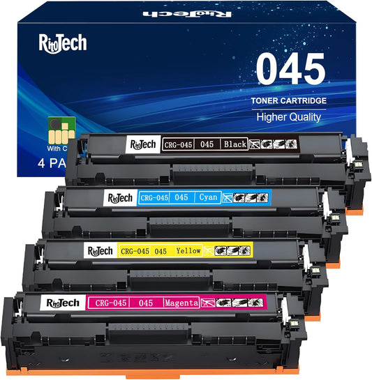 045 MF632Cdw Toner Cartridge,Replacement for Canon 045H CRG-045 for Color ImageCLASS MF634Cdw LBP612Cdw LBP613Cdw MF632 MF634 Series Printer Tray,No Fading,No Streak,Black Cyan Yellow Magenta 4 Pack