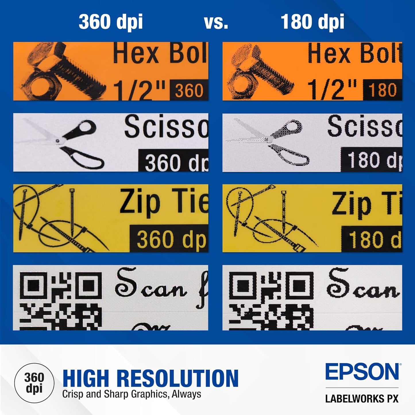 LABELWORKS Epson LW-PX800 Industrial Wireless Label Maker - Desktop Label Printer Compatible with Large Variety of Tape Types