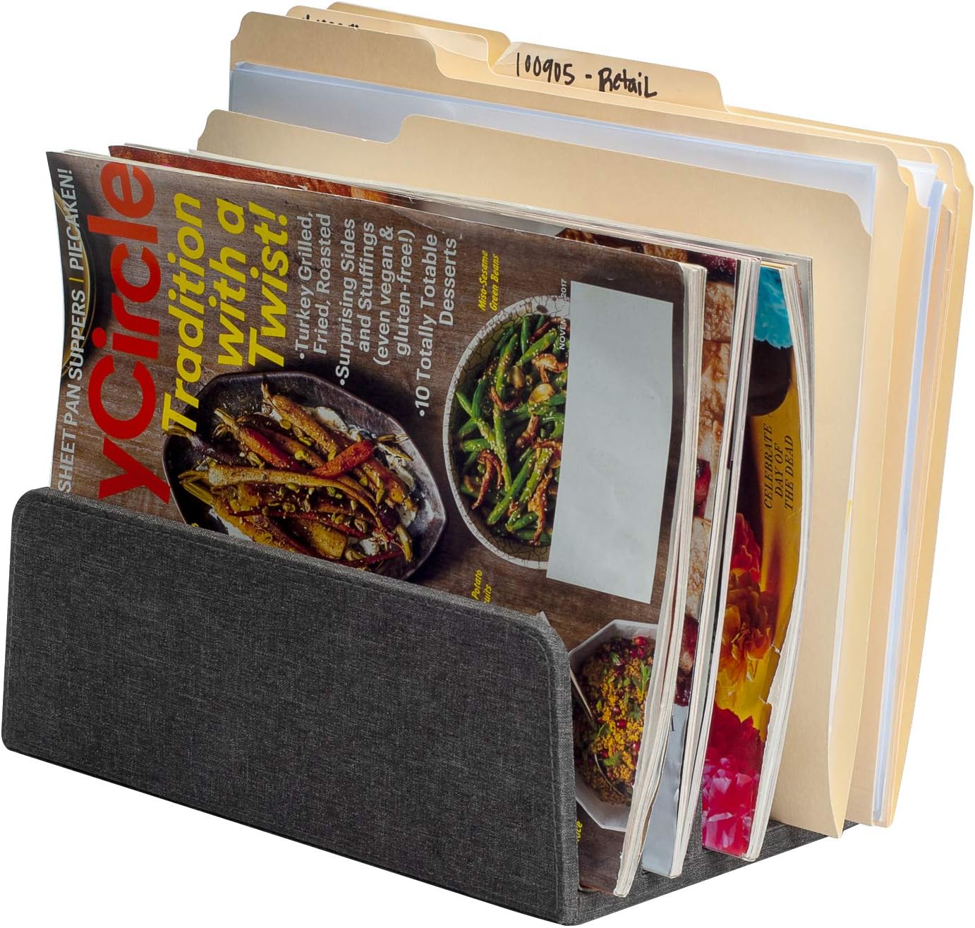 MobileVision Multi Device Stand & Organizer for Smartphones, Tablets and Laptops, Executive Dark Gray, 5 Slots