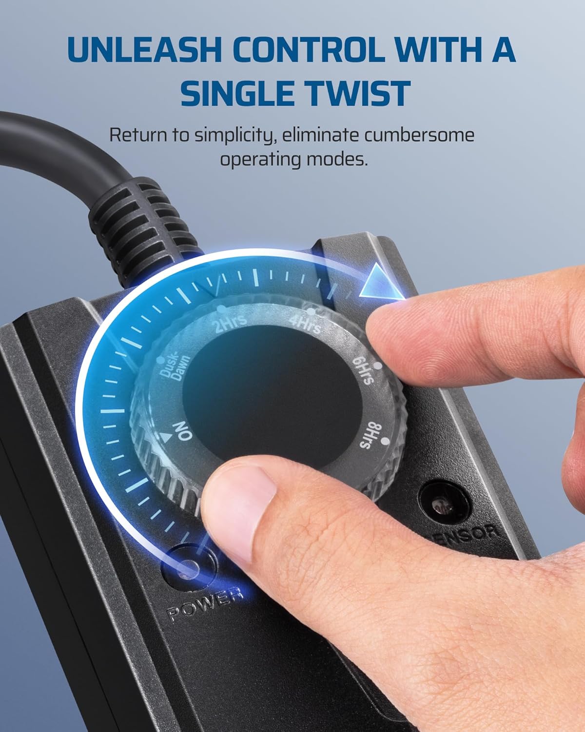 DEWENWILS Outdoor Light Timer Waterproof, Plug in Timer Switch, Electrical Outlets for Decoration Lights, String Lights, 15A 1/2HP UL Listed